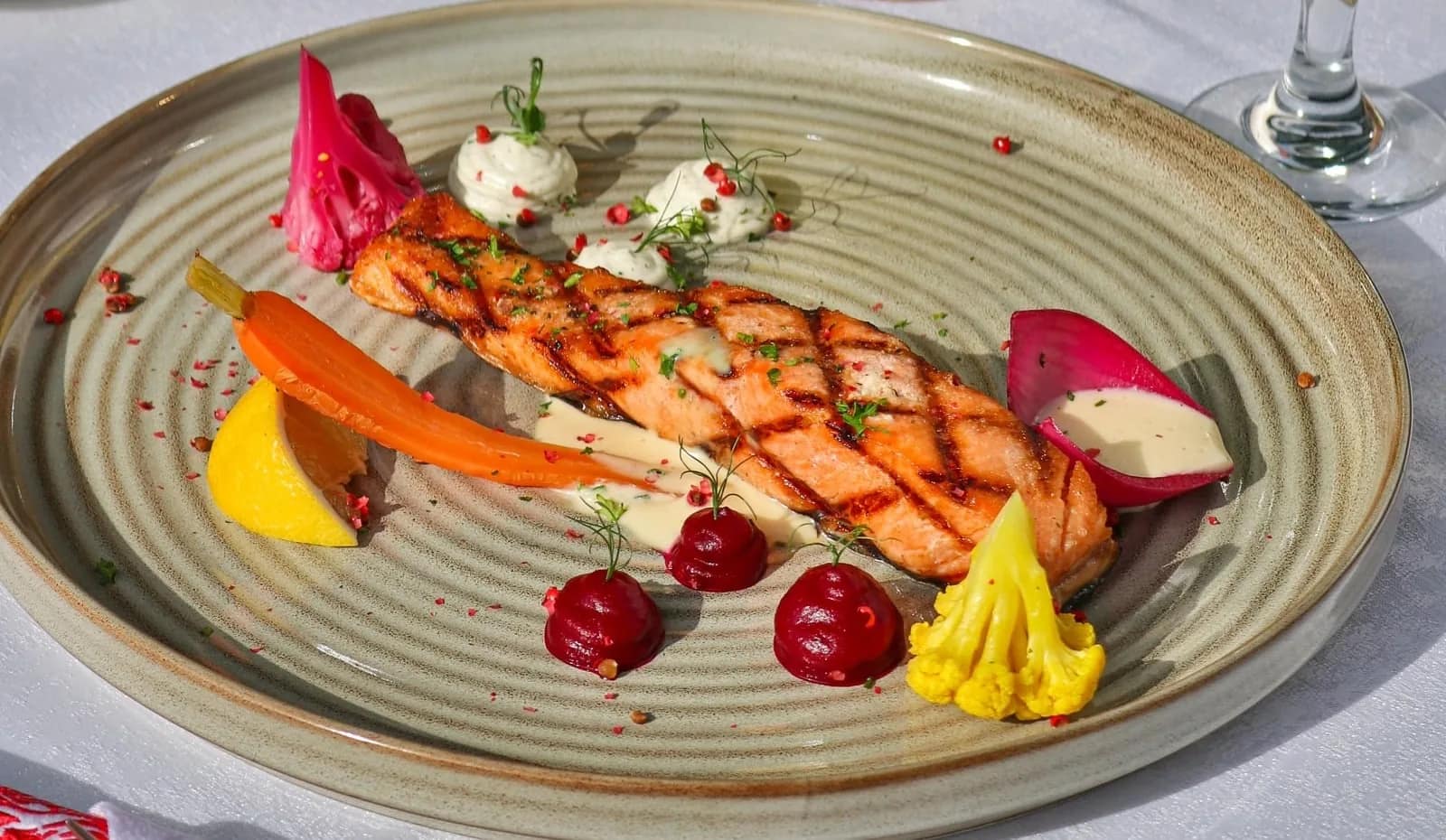 Grilled salmon