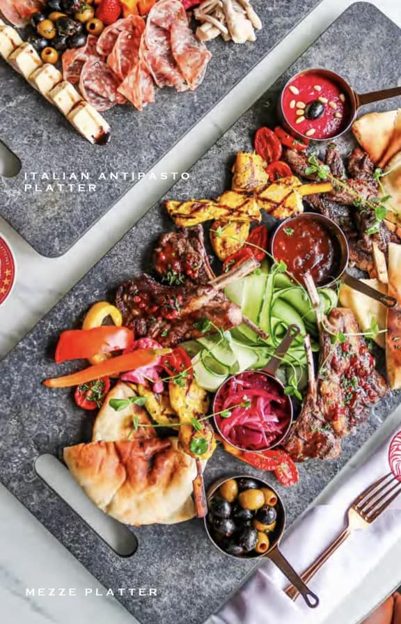 Mediterranean mezze platter
