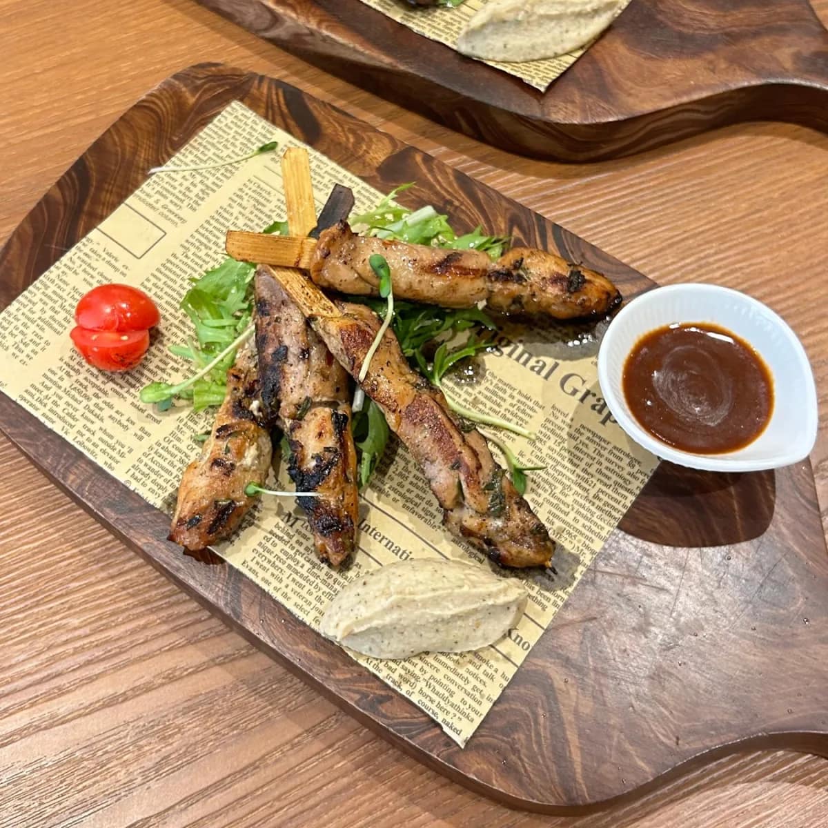 Mini chicken skewers