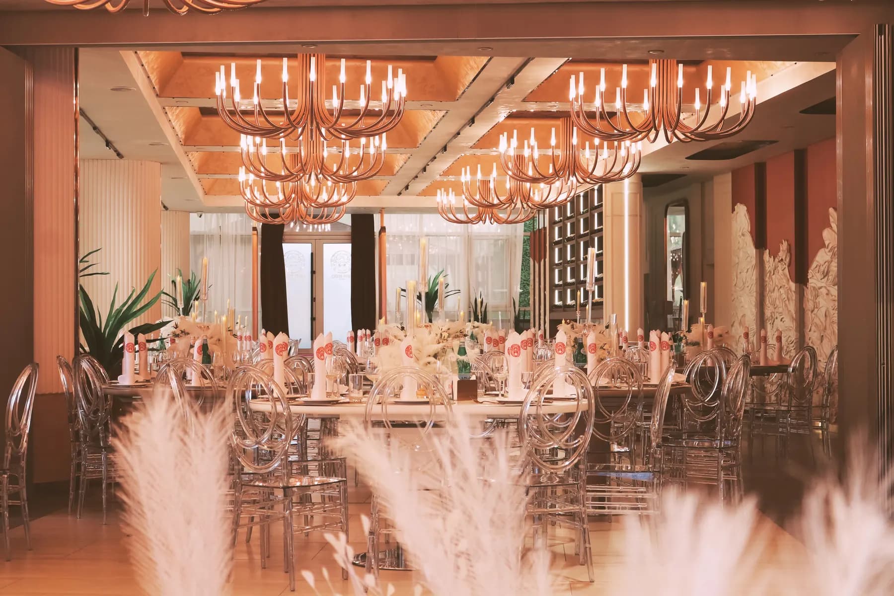 Choijin Prime dining room prepared for evening service