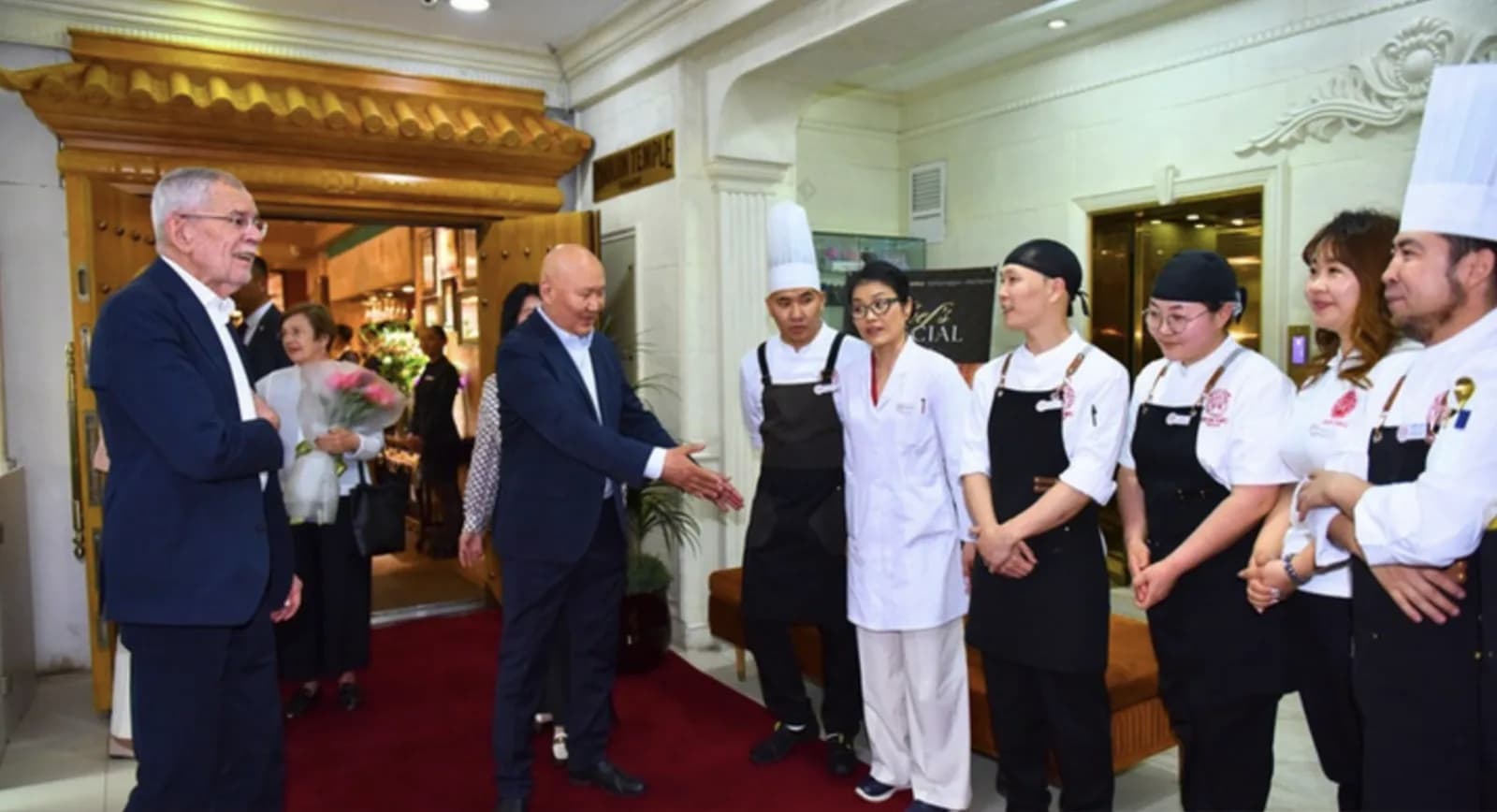 Choijin Temple opening ceremony with the restaurant team