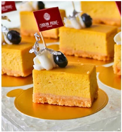Pumpkin cheesecake from the Choijin finger food special set menu.