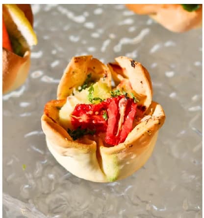 Cheese & veggies from the Choijin finger food special set menu.