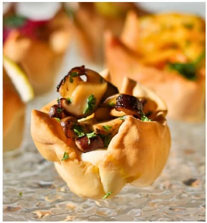 Mushroom with goat cheese from the Choijin finger food special set menu.