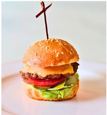 Mini beef burger from the Choijin finger food special set menu.