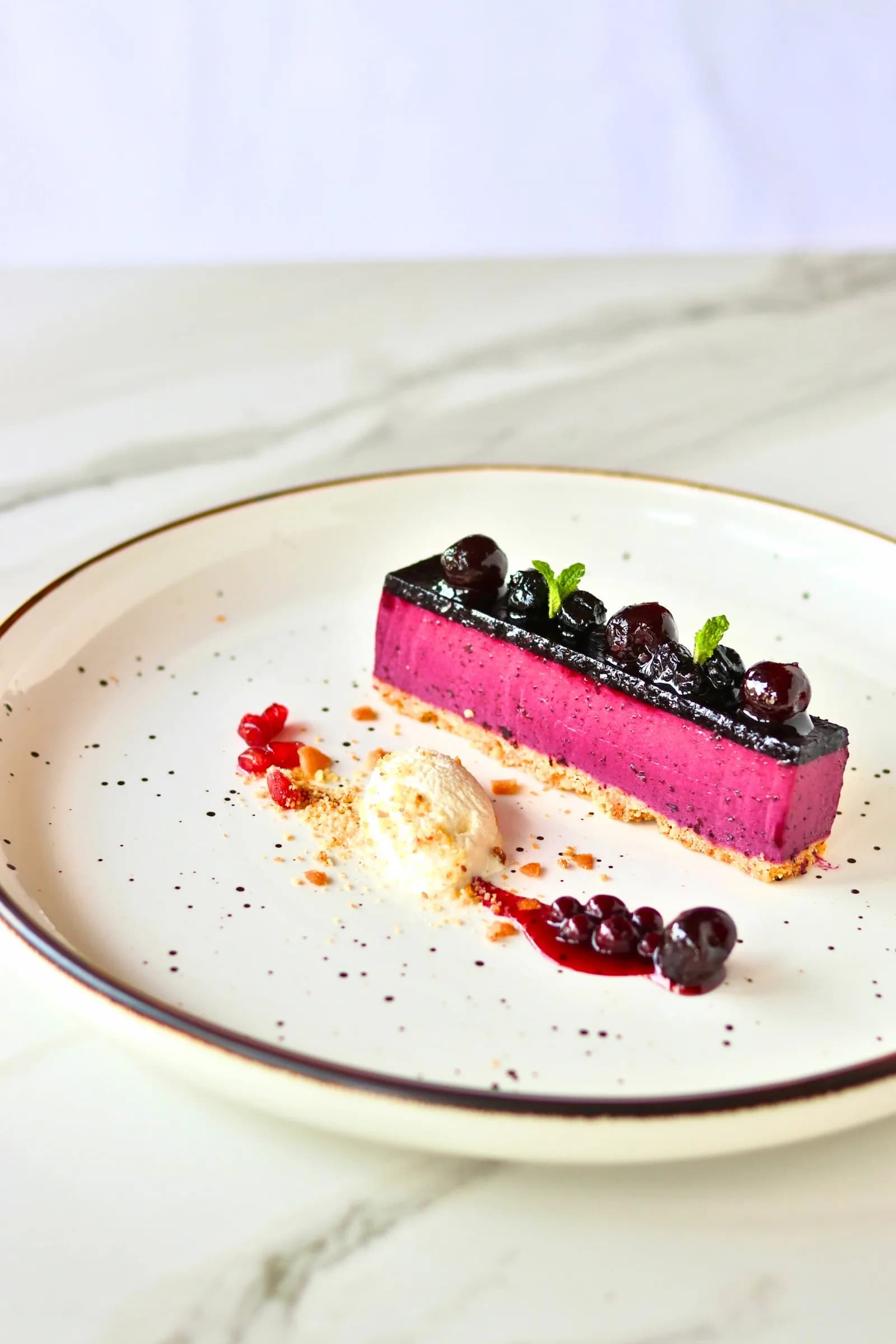 Blueberry cheesecake from the Choijin special set menu.