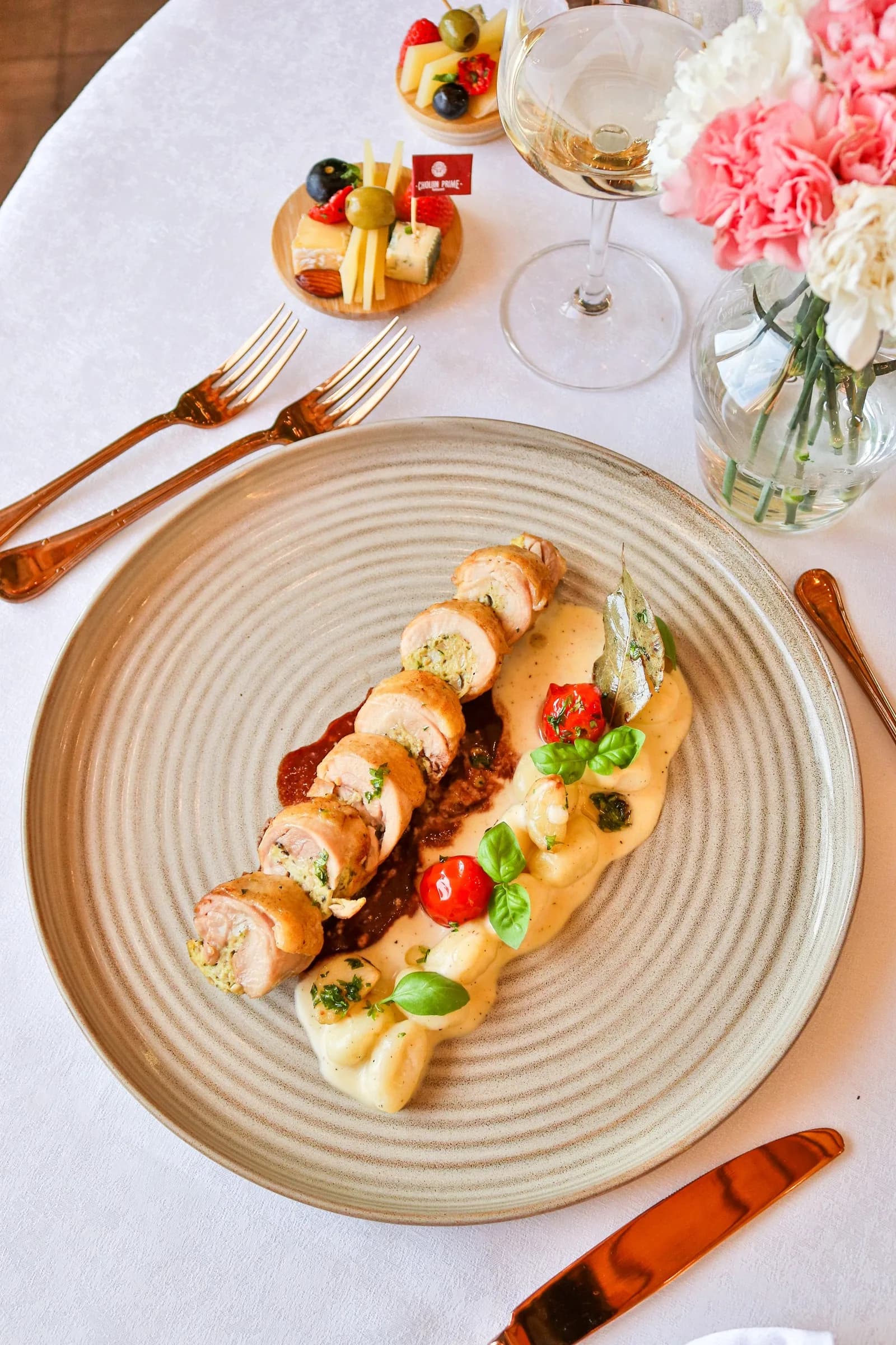 Stuffed chicken from the Choijin special set menu.